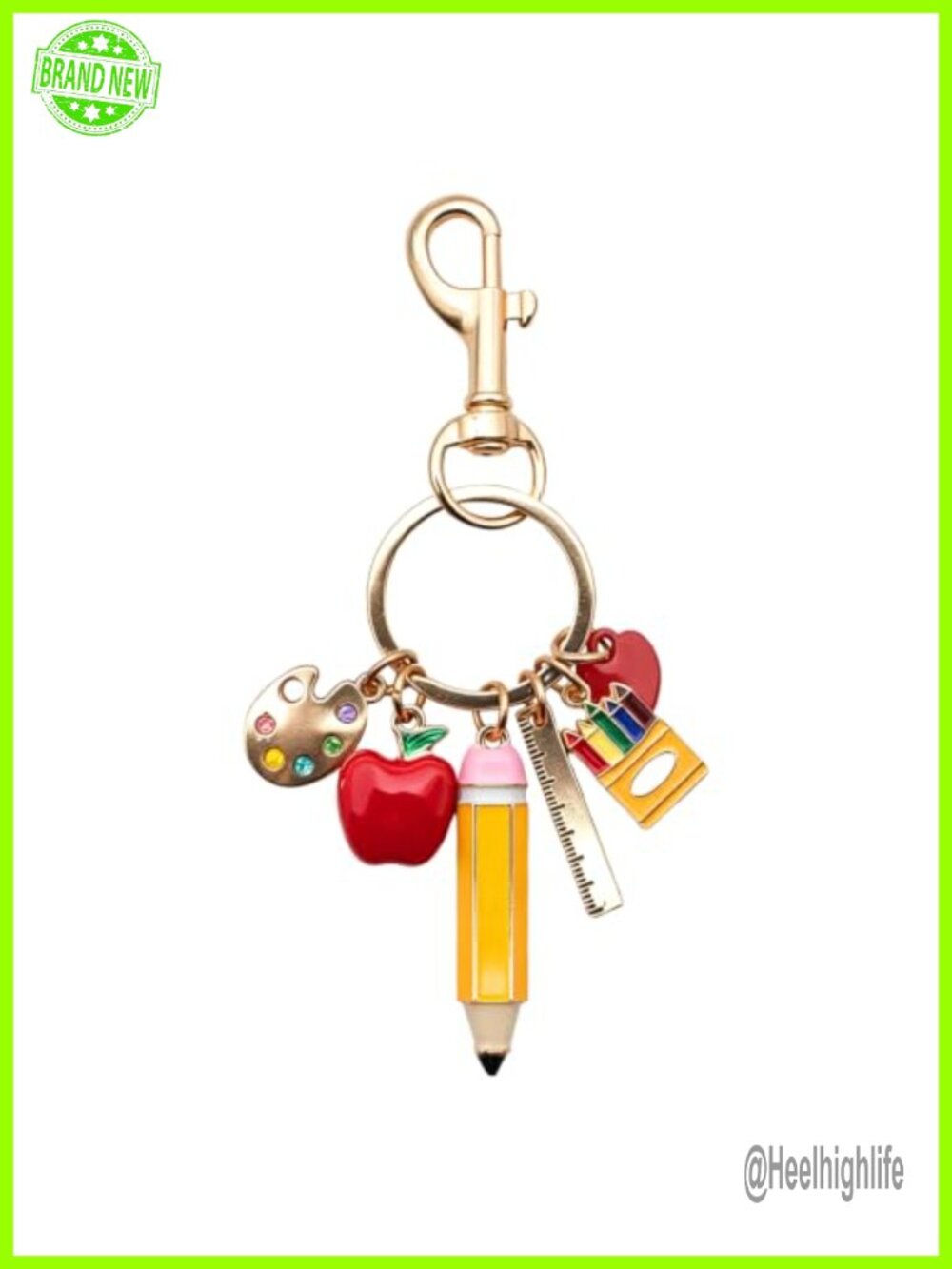 Teacher Keychain Metal Bag Charm Appreciation Gift for Graduation